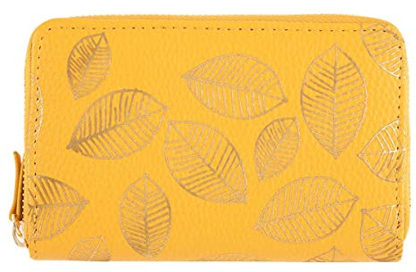 DRAEGER Paris - Portefeuille - 15 x 2,5 x 9,5 cm - Jaune/Doré - Zippé - Accessoire, Mode, Fashion, Tendance - Idée Cadeau Amis, Famille, Fête des Mères, Copine