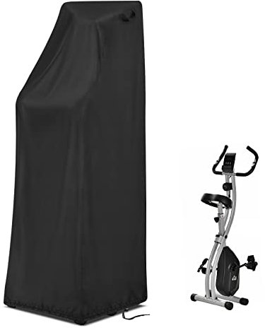 Flymer Schutzabdeckung für Faltbarer Heimtrainer, 420D Staubdicht faltbar Heimtrainer Abdeckung Heimtrainer Schutzhülle Geeignet für Ultrasport F-Bike Trainings-Oder (51x42x139cm)