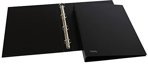 Favorit Raccoglitore ad Anelli Sprint in Cartone, 22 x 30cm, 4 Anelli Tondi da 30mm, Nero