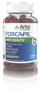 Arkopharma - Forcapil Anti-chute Gummies | Chute de cheveux - Résistance - Vitalité - Brillance - Goût d'abricot | 60 gummies