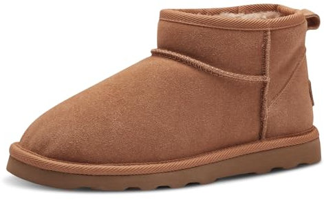 s.Oliver Damen Boots aus Leder Gefüttert, Braun (Cognac), 41 EU