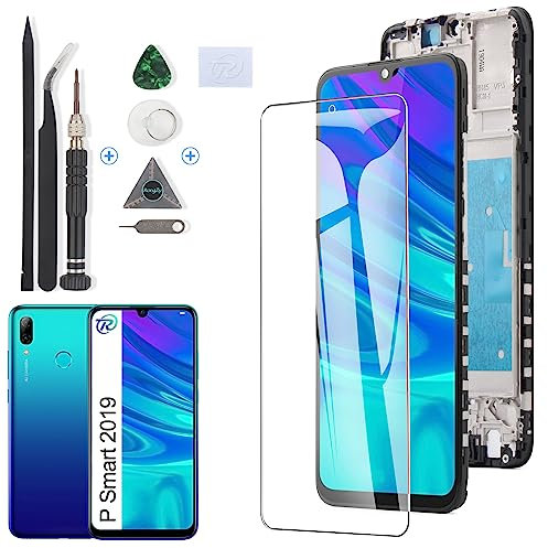 RongZy LCD Display per 6.21 Huawei P Smart 2019 / Maimang 8 / Enjoy 9S Schermo LCD Touch Screen Assemblea Sostituzione di Vetro Digitalizzatore con Strumenti(Nero con Cornice)