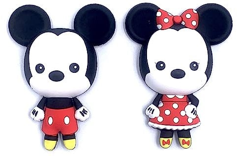 Monogram Disney 2 Piece Magnet Set – Minnie and Mickey Mouse 3D Foam Magnet - Magnet for Refrigerators, Office and Lockers