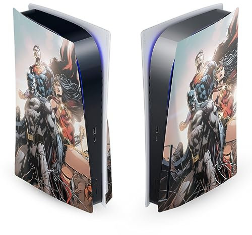 Head Case Designs Officially Licensed Justice League DC Comics Rebirth Trinity #1 Comic Book Covers Vinyl Faceplate Gaming Skin Decal Compatible With Sony PlayStation 5 PS5 Disc Edition Console