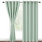 DWCN Blackout Curtains with Tiebacks for Bedroom Thermal Insulated Solid Eyelet Curtains for Living Room,2 Panels,66 Wide x 90 Drop Bean Green