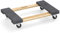 COSTWAY Chariot de Transport à 4 Roues Universelles 77x47 cm, Chariots à roulettes Bois d'Acacia pour Meubles Charge 450KG, Outil de Levage pour Déménagement