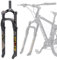 Fett Fahrrad Gabel 26 Zoll 4,0'' Reifen Mountainbike Spule/Luftfederung Gabel 9 * 135mm Quick Release Schnee Fahrrad Gabel Fahrrad Teil (Color : B706-Air Fork)