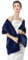 BEAUTELICATE Kunstpelz Stola Schal Damen Kunstfell Bolero Brautjacket Pelz Brautschal Brautstola Winter für Hochzeit Braut Abendkleid Festlich (Upgrade - Marineblau, Einheitsgröße)