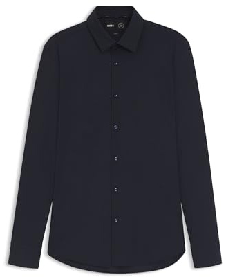 BOSS Herren P-HANK-s-C1-222 Slim-Fit Hemd aus funktionalem Stretch-Jersey