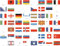 Länder Flaggen Set Aufkleber Europa - 56 Sticker Länderfahnen 2 Bögen - UV beständig - wasserfest - Größe 4.9x3.3cm - für Modellbau, Koffer, Dekoration