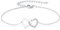 GW Armband Damen mit Herz Anhänger Zirkonia Silberarmband Damen Schmuck Geschenke für Frauen Mama Beste Freundin (Silber CZ)