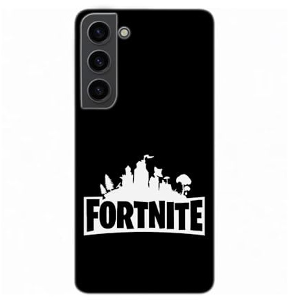 SUPER Made Transparente Design-Hülle für Samsung Galaxy, gedruckt in Frankreich, Videospiele, Fortnite-Logo (Galaxy S23 FE)