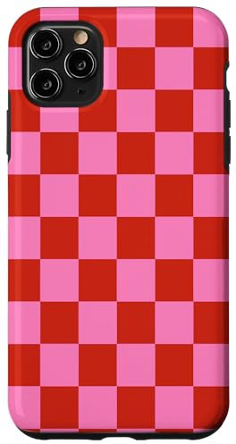 iPhone 11 Pro Max Case - Pink and Red Checkered