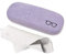 Hardcase Brillenetui,Brillenetui Box,Leinenstoffe Glasses Case,Tragbare Harte Brillenetui für die meisten Brillen und Sonnenbrillen, geeignet für Männer und Frauen (Lila)