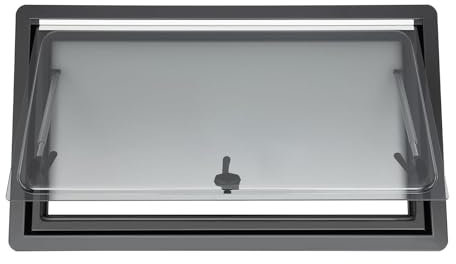 LSHFYV Finestra Laterale per Roulotte, 1200x300mm, Grigio, Acrilico, Compatibile con Camper, Orientamento Frontale e Interno