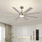 Depuley Deckenventilator mit Beleuchtung und Fernbedienung für Hausbesitzer: LED Lampe mit Ventilator für Wohnzimmer Schlafzimmer Küche, 183CM, Dimmbar,Timer- Leise Deckenventilator Chrom