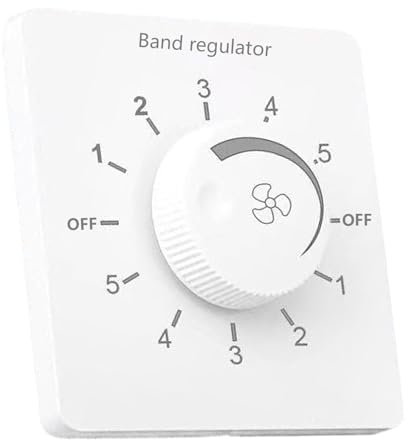 Elnwnnkc Regolatore del Ventilatore a Parete - Interruttori di Regolazione a 5 Livelli, 86 Tipo Nascosto Design per Ventilatore a Soffitto
