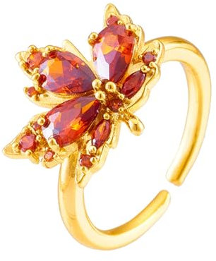 GleaMora Gold Verstellbarer Ring Frauen Ahornblatt Ring Schmuck Ins Stil Personalisiertes Licht Luxus Süßer Ring Geschenk