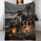 Decke Hubschrauber Decke, Warme Flannel Fleecedecke Als Sofadecke, Couchdecke, Sofaüberwurf Und Bettdecke, Weiche Wohndecke Für Couch Und Sofa（180×200cm）