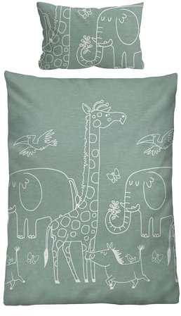 biberna Melange-Flanell Bettwäsche 0840520 Tiere
