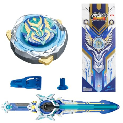 INFINITY NADO LED-Schwert-Launcher – Metall-Kreisel Gale Wings, blau 5+ | LED-Schwert-Launcher. Metall-Kreisel: 3 Spitzen bei Kollision. Gale Wings. Ab 5 Jahren