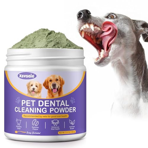ZTSMSWY Natural Dog Dental Powder for Bad Breath - Plaque Off Solution, Reduces Tartar and Improves Oral Health