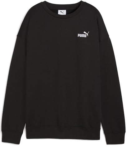 PUMA Mädchen Small No. 1 Logo Relaxed Crew FL Sweatshirt, Puma Schwarz, 158 EU