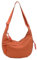 Damen Halbmond Crossbody Schultertasche, Nylon Crossbody Bag, Hobo Halfmoon Bag, Crossbody Bag Umhängetasche, Halbmond Umhängetasche, Dumpling Umhängetasche mit verstellbarer Schultergurt (Orange-L)
