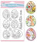 GLOBLELAND Transparente Silikonstempel mit Ostereiern zum Gestalten von Karten - Osterhase, Grüße, Frohe Ostern, Hallo - DIY Scrapbooking Prägung