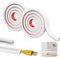 Half Round Cable Cover, 2PCS Trunking For Electric Cables, White Cable Trunking for Wires on Wall and Floor(15mm×10mm,1 Meter)