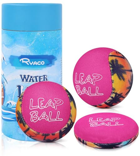 Ryaco Wasserbälle Sprungball – 3 Stück Wasserball Bouncing Ball für Kinder und Erwachsene – Wasserspielzeug Wasserhüpfball für Pool und Meer – Wasserball Kinder Klein Strandball Neoprenball