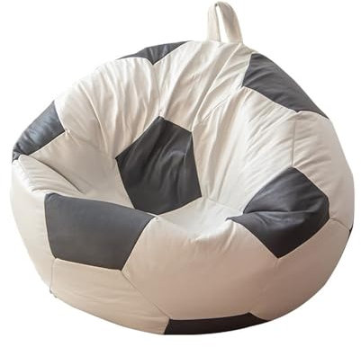SXBCyan Fußball-Sitzsäcke (ohne Füllstoffe) for Kinder Und Erwachsene. Fußball-Sitzsäcke Aus Kunstleder, Sitzkissen, Fußball, Ungepolsterter Sitzkissenbezug, Gaming-Stuhl for Den Innenbereich(L)