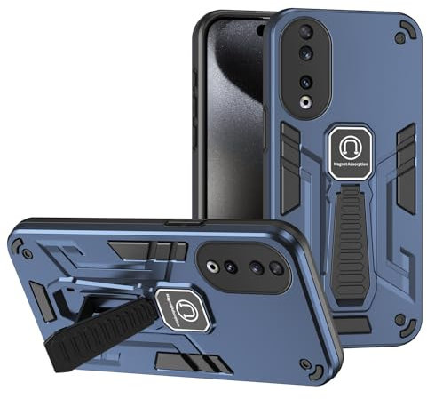 Coque arrière pour smartphone Coque compatible avec Huawei Honor 90 avec béquille intégrée, qualité militaire, anti-chute, coque de protection intégrale en caoutchouc TPU et PC rigide Ensembles de coq