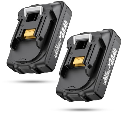 2 Stück 18V 3.0Ah Ersatzakku für BL1860B BL1850B BL1840 BL1830 BL1815 BL1850B BL1835 BL1860B BL1845 BL1850 194205-3 LXT-400 with LED Werkzeugakku