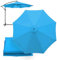 XEISYO Replacement Umbrella Covers 2/2.3/2.5/2.7/3/3.5M, 6/8 Ribs, UV Protection Garden Replacement Parasol Canopy, for Patio Yard Beach (Light Blue,6ribs-2m/6.5ft)