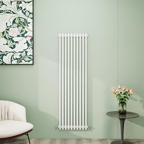 Simple Bathroom Column Radiators White 1500×470mm Vertical Triple Traditional Cast Iron Style Interior Designer Radiator