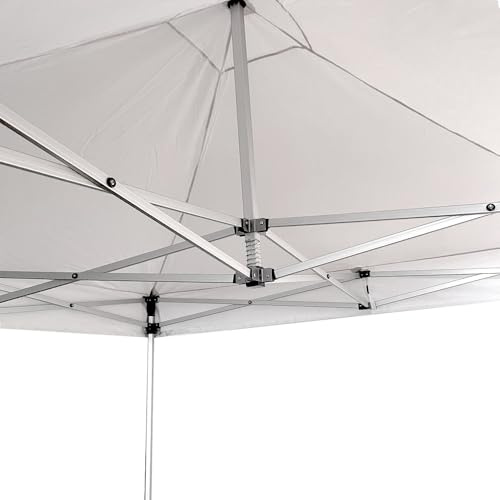 Market-Pro Profi-Pavillon aus Aluminium, sechseckige Struktur, 3 x 3 m, weiß, wasserdicht
