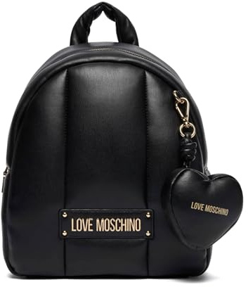 Moschino Damentasche Love Rucksack Kunstleder schwarz, Schwarz , Medium