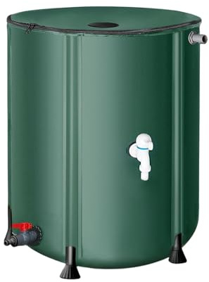 LOVIVER Contenedor de Barril de Plegable, Sencillo y práctico, de Gran Capacidad, colector de Agua, Tanque de Agua para Garaje, jardín y Camping, 50l