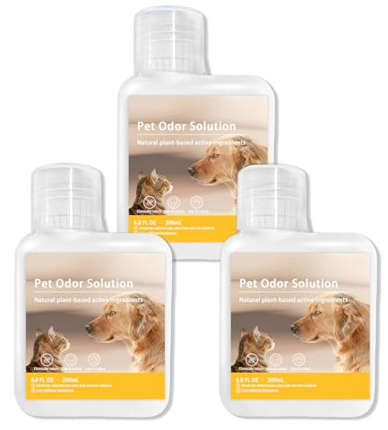 Pet Odor Solution, Cleaning Solution, Compatible with Dreame X50 Ultra / L50 Ultra / X40 Pro Ultra / X40 Ultra / X30 Ultra Robot Vacuum Cleaner, 3 Cleaning Liquid(200ml), Accessories