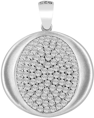 Akzent Anhänger für Damen in 925 Silber, 100% Wasserfest & Hautverträglich