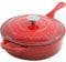Crock Pot Artisan 3.5 Quart Enameled Cast Iron Deep Sauté Pan, Scarlet Red