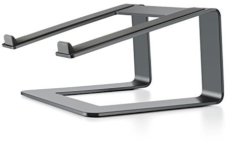Thingy Club Aluminum Laptop Stand for Desk & for All Apple Macbook 12 / Pro/Air, Chromebook, Samsung, Acer, HP, Dell, any Notebook between 10 to 17 (Grey)