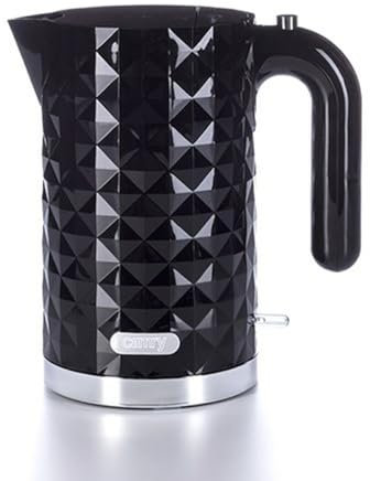 ADLER Camry Kunststoff-Wasserkocher, 1,7 l, Anti-Kalk-Filter, 2200 W Leistung, schwarz