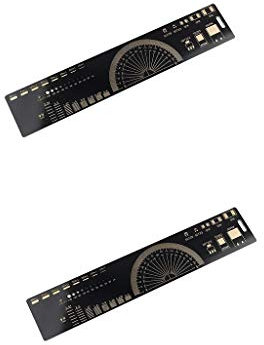 DollaTek 2Pcs 20CM (7.8 Zoll) PCB Herrscher PCB Engineering RulerPCB Zeichnung lineal/winkelmesser/PCB Design/entwicklung gewidmet Doppelseitige Messwerkzeug