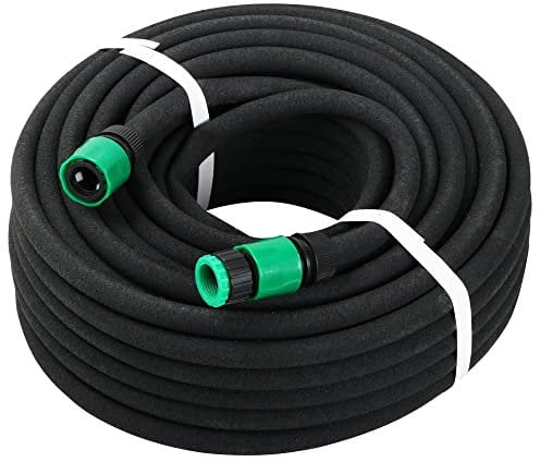 Yaheetech 30m Set Tropfschlauch 16mm 1/2 Zoll Perlschlauch Gartenbewässerung Bewässerungsschlauch mit Zubehör-Set Schwarz
