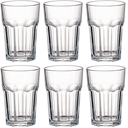 BUTLERS 6er Set Trinkgläser 360ml - GIBRALTAR - Wassergläser Set, Cocktailgläser Set | Gläser & Trinkgeschirr für Tee, Saft, Limonade, Eiskaffee, Longdrinks