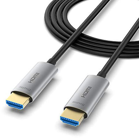 ATZEBE Câble HDMI Fibre Optique-10M, Câble HDMI 4K Supporte 4K@60Hz, HDR, 4:4:4, 3D, ARC, HDCP 2.2, Haute Vitesse 18 Gbps