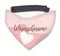 Hundehalstuch Herz rosa / weiß personalisiert inklusive Wunschname mit 12 cm Klettverschluss für kleine, mittlere und große Hunde, Hunde-Halstuch / Dreieckstuch (S = Halsumfang 32-38 cm)