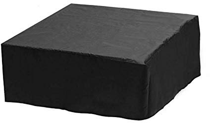 Molinter Bâche de protection rectangulaire pour piscine, jacuzzi - 600D - En tissu Oxford - Étanche - Pour extérieur - 200 x 200 x 85 cm - Noir